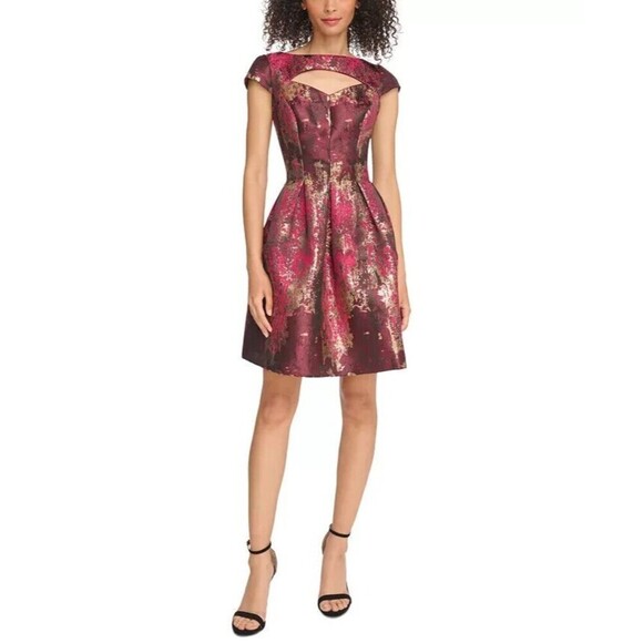 Vince Camuto Pink and Gold Mini Dress - Picture 4 of 13